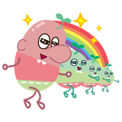 [LINEスタンプ] Beans  and  Peas 