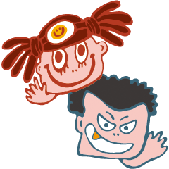 [LINEスタンプ] 焼きうどん子ちゃんとパンチのパー君