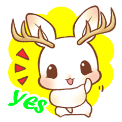 [LINEスタンプ] 角うさぎ ジャッカロープたん fetchpriority=high