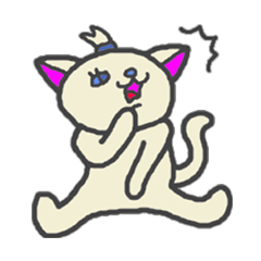 [LINEスタンプ] クロネコと仲間たち（白猫vol.1） 