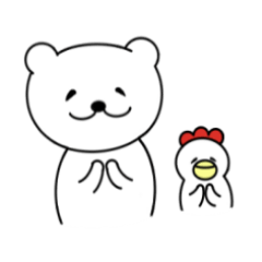 [LINEスタンプ] クマとトリのゆるい日常 