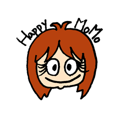 [LINEスタンプ] ハッピーガールモモ 