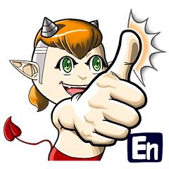 [LINEスタンプ] かわいい悪魔の日常 (English ver.) 