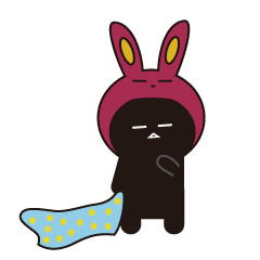 [LINEスタンプ] おかしい黒 