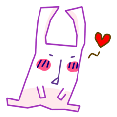 [LINEスタンプ] らび（角角シリーズ） 