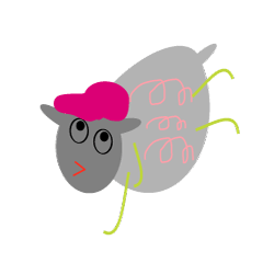[LINEスタンプ] 丸い羊 