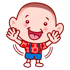 [LINEスタンプ] Crew cut (Grean) Charming child (EN) fetchpriority=high