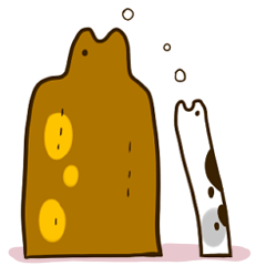 [LINEスタンプ] ちんあなごさん と たてウツボくん 