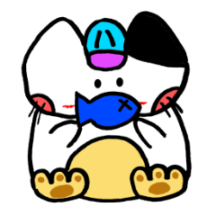[LINEスタンプ] 帽子かぶった猫