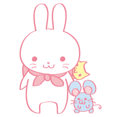 [LINEスタンプ] ツンデレかわいい！うさぎ彼女 