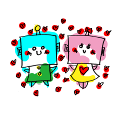 [LINEスタンプ] ロボチョとロボティ fetchpriority=high