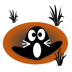 [LINEスタンプ] u的黒もぐら 