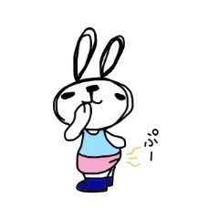[LINEスタンプ] JET RABBIT 