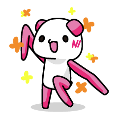 [LINEスタンプ] ふりそでパンダ 