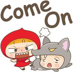 [LINEスタンプ] The Red and The Wolf 