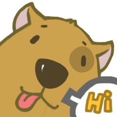 [LINEスタンプ] Cute Dog "Hey" 