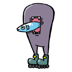 [LINEスタンプ] 未確認ローラースケーター 