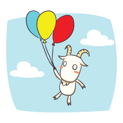 [LINEスタンプ] Crazy Goaty - Lucky and Happy Goat 