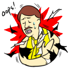 [LINEスタンプ] 自由なレオタードおじさん 