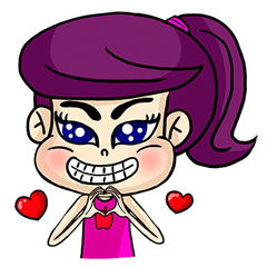 [LINEスタンプ] Yam Roll, a cute little girl 