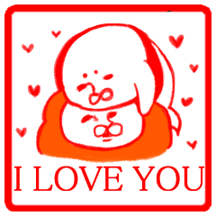[LINEスタンプ] もふもふ部 告白、好きを伝える編 