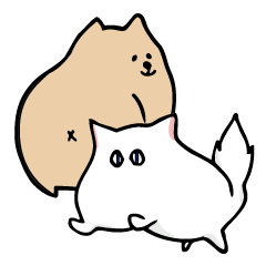 [LINEスタンプ] いぬころねころ 
