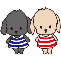 [LINEスタンプ] Twin Dogs 