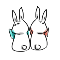 [LINEスタンプ] Rabbit or rabbit 