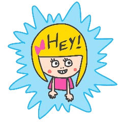[LINEスタンプ] 黄色いヘアーの女の子 
