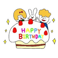 [LINEスタンプ] 女の子とうさぎの一年 