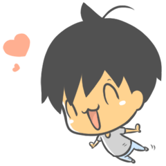 [LINEスタンプ] Child ＆ Small White 