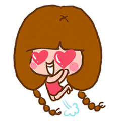 [LINEスタンプ] Cibeva, A cute braided hair girl 