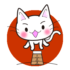 [LINEスタンプ] こうばこにゃんこの白猫スタンプ 