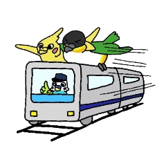 [LINEスタンプ] 仲良しインコトリオ 