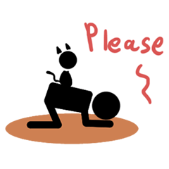 [LINEスタンプ] Black Man ＆ Black Cat fetchpriority=high