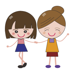 [LINEスタンプ] ママと娘の日常会話 