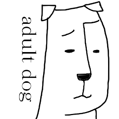 [LINEスタンプ] adult dog 