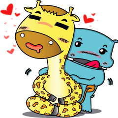 [LINEスタンプ] Hip＆Raff Lovely Couple 