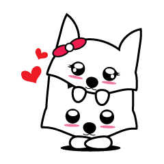 [LINEスタンプ] Fox white stickers 