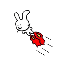 [LINEスタンプ] 笑わないうさぎ 