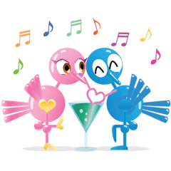 [LINEスタンプ] ガラスの鳥 