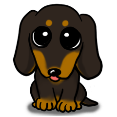 [LINEスタンプ] M＆M imports ミニチュアダックスフンド 