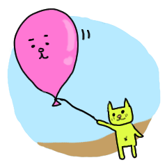 [LINEスタンプ] ネコとバルーン 