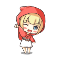 [LINEスタンプ] 赤のずきんちゃんスタンプ 