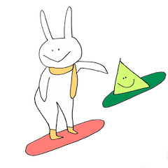 [LINEスタンプ] スノボうさぎ 