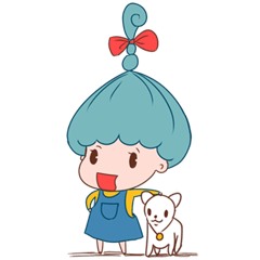 [LINEスタンプ] あさぎかみちゃん 