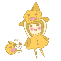 [LINEスタンプ] Girl with panda 