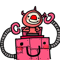 [LINEスタンプ] red nose triangle Monster 