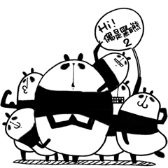 [LINEスタンプ] Black and White Bear 2 