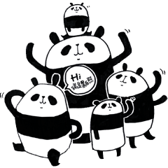 [LINEスタンプ] Black and White Bear 
